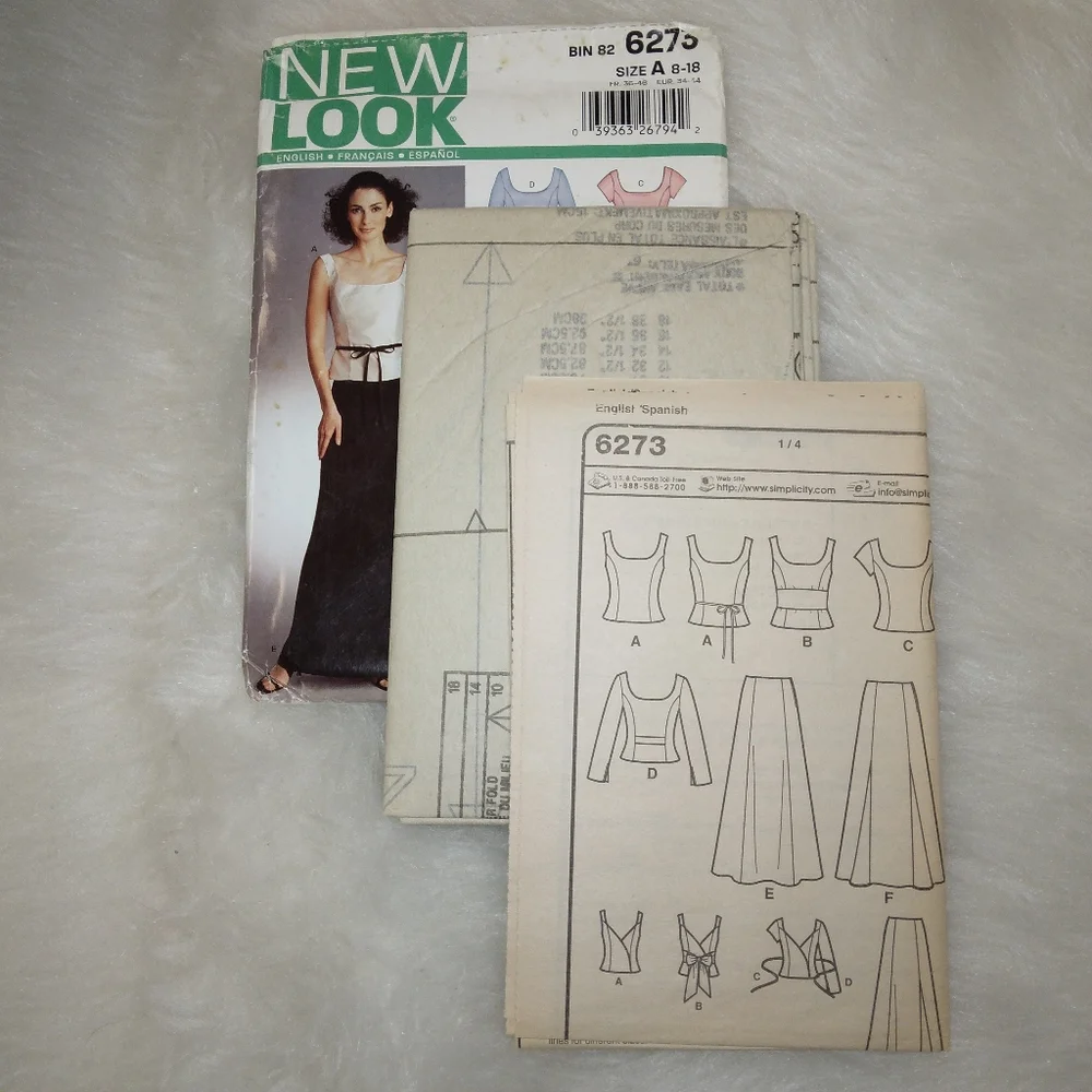 NEW LOOK 6273 Sz 8-18 Misses Two Piece Formal With Variations